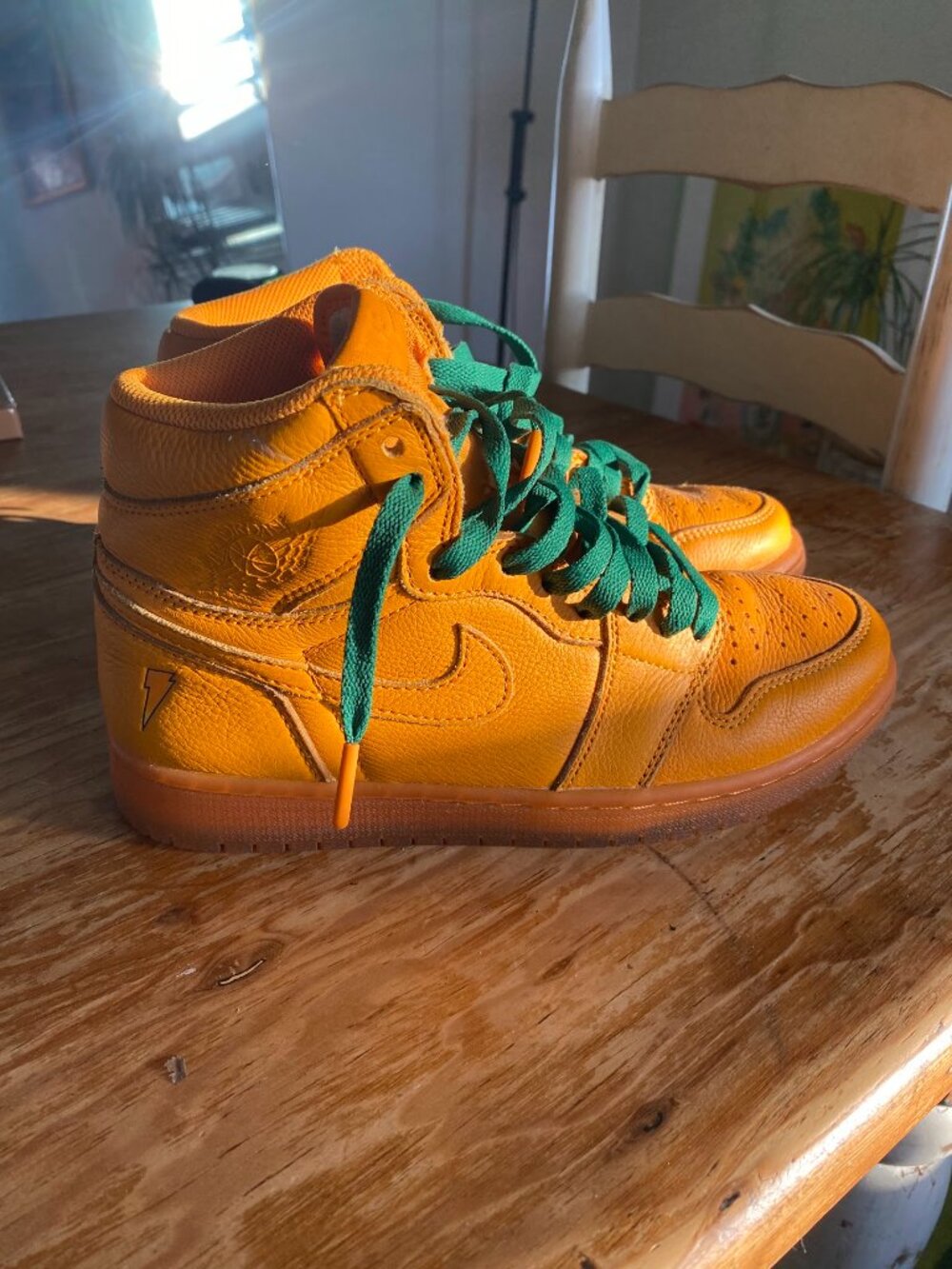 Nike Air Jordan Orange Peel Gatorade Shoes Rare Vintage Womens Sz 9 Mens Sz 7 - Picture 4 of 8